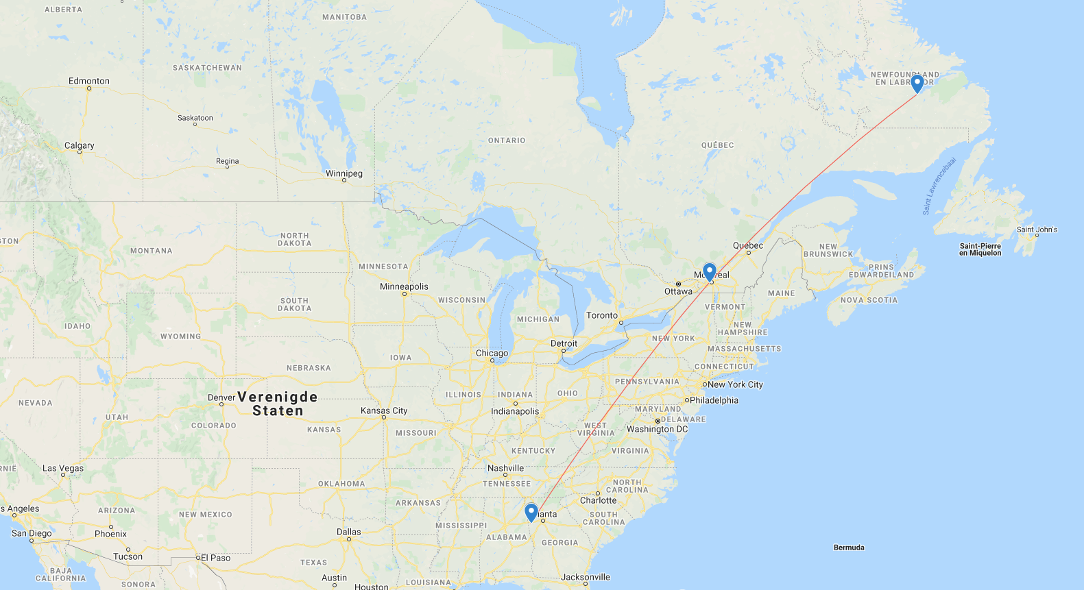 Je bekijkt nu Carrollton > Montreal > Goose Bay